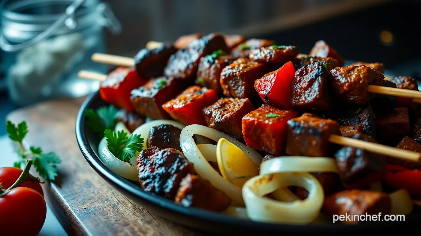 Campechanos: Grilled Beef and Chorizo Skewers