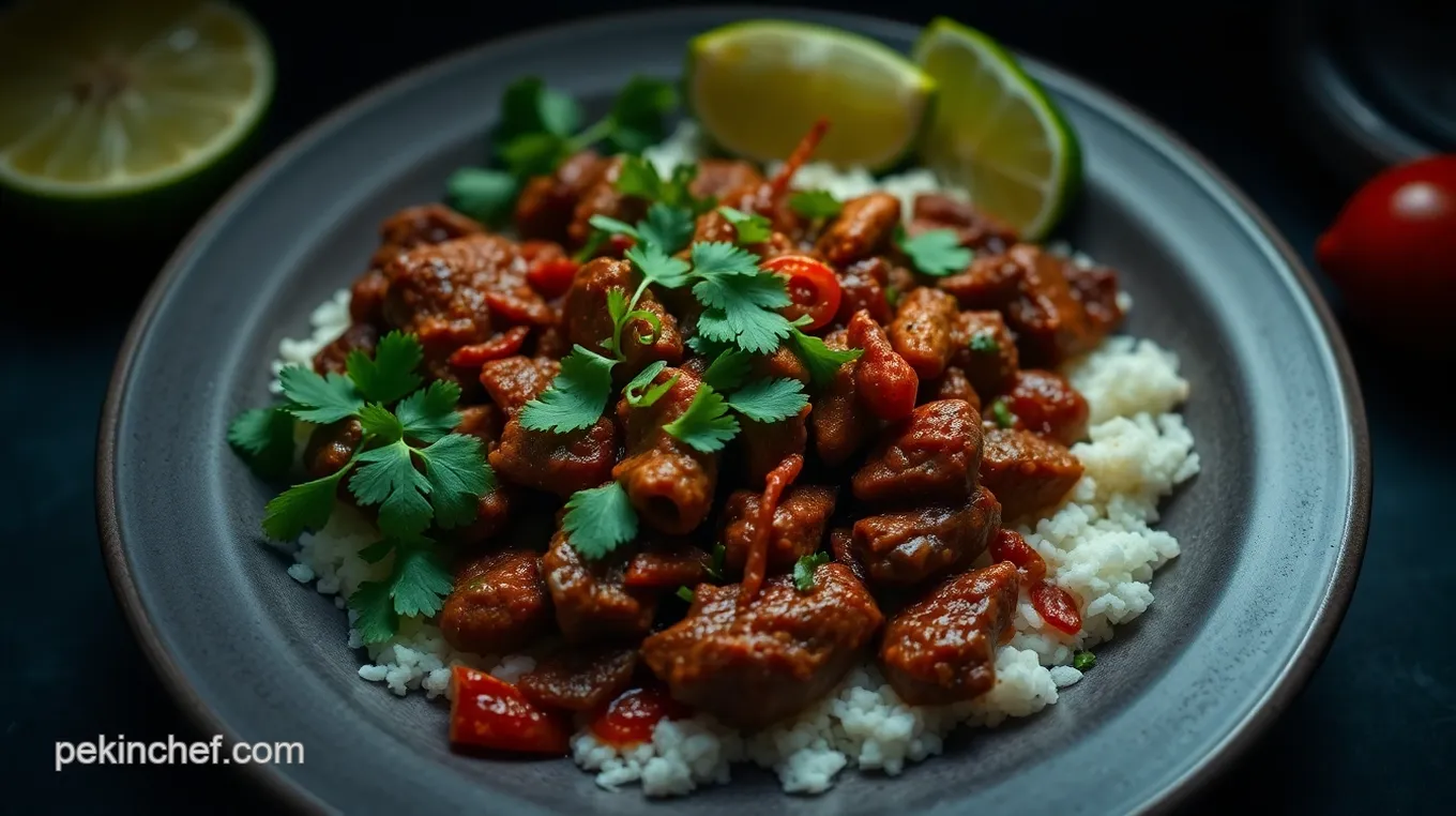 Cilantro Lime Carne Asada with Spicy Chilis