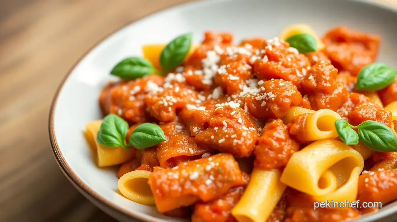 Tortiglioni with Tangy Tomato Sauce