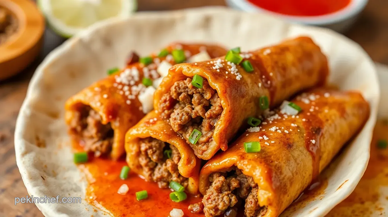 Fried Beef Chimichangas Crispy Delight