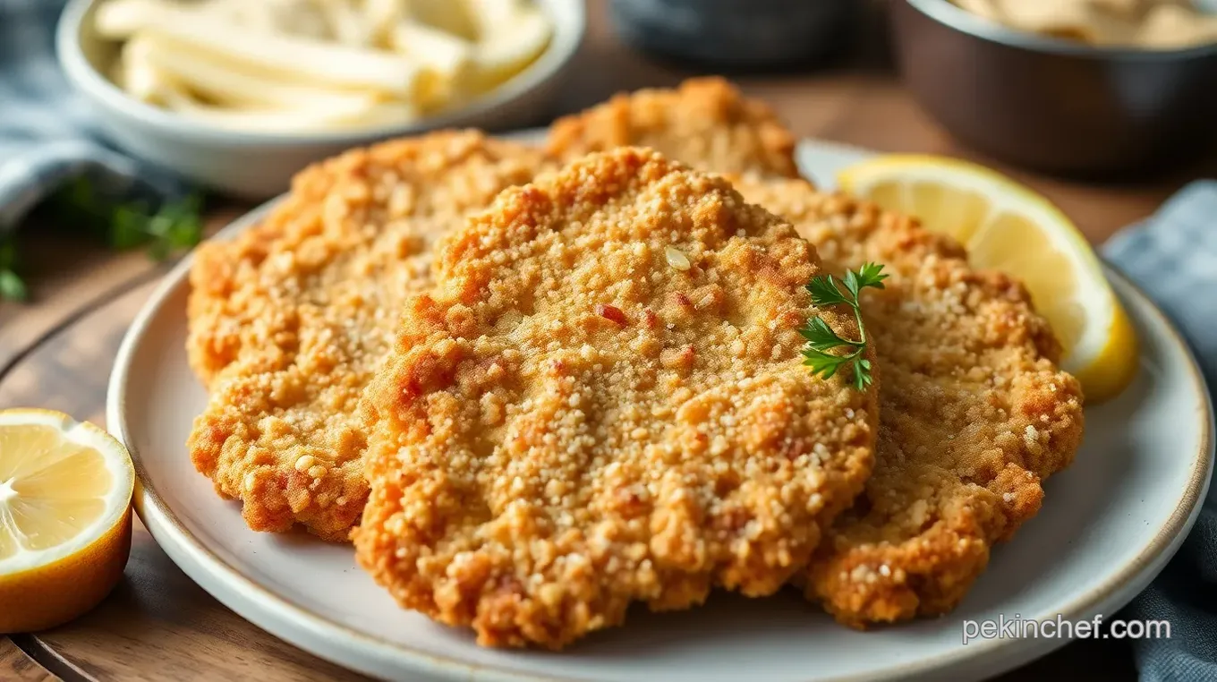 Fried Veal Schnitzel - Crispy & Delicious