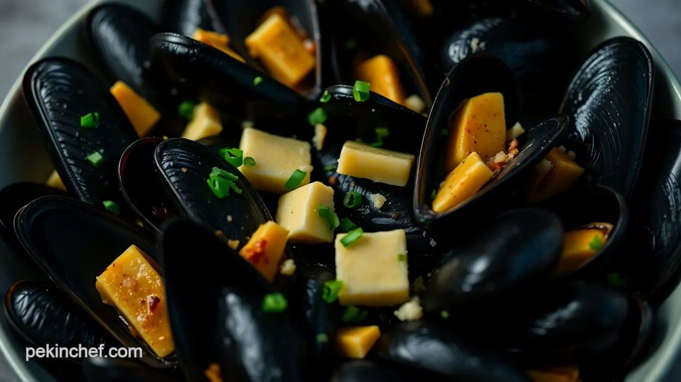 Garlic Butter Black Mussels with White Wine