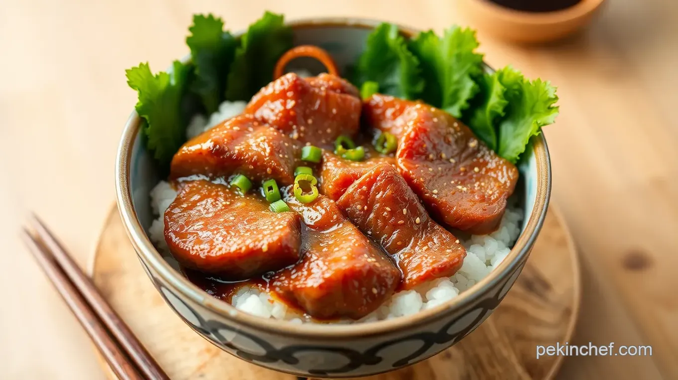 Gyutoro Don (Beef Belly Rice Bowl)