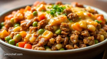 Bake Ground Beef Hotdish in 45 Minutes recipe card