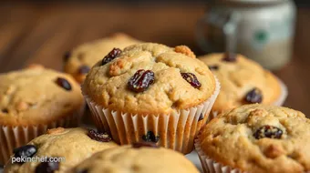 Delicious Bake Gaps Raisin Muffins Treat recipe card