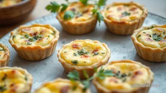 Justalittlebite recipe: 5 Flavorful Mini Quiches for Your Next Party! recipe card