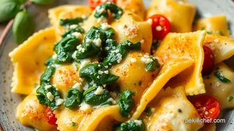 Easy Secrets to Make Ravioli Bianco with Creamy Spinach Delight recipe card