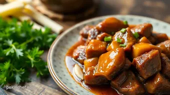 How to Make Melt-in-Your-Mouth Simmered Beef Tongue with Savory Sauce recipe card