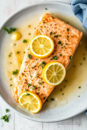 Baked Lemon Herb Salmon presentation