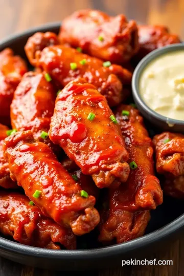 Ultimate Spicy Baked Chicken Wings presentation