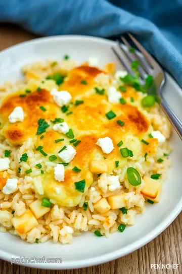 Savory Bake Xtenia with Rice & Feta presentation