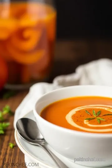 Tomato Saffron Bisque presentation