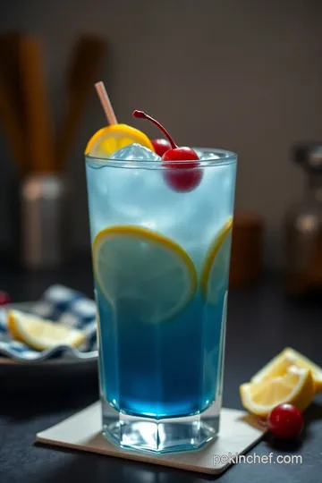 Blue Motorcycle Drink Recipe presentation