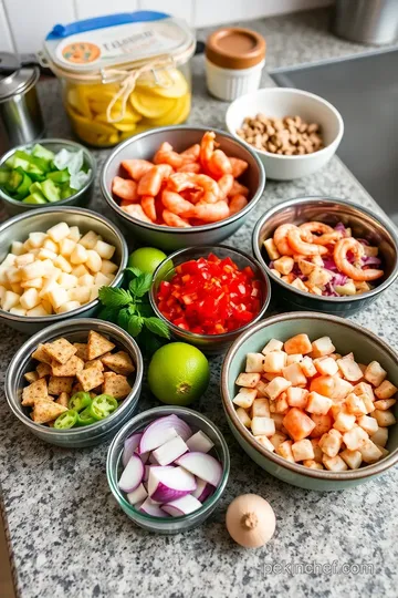 Campechana Pan: A Seafood Delight on Crusty Bread ingredients