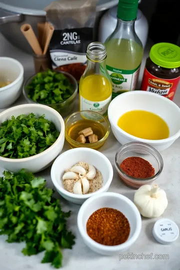 Cilantro Lime Carne Asada with Spicy Chilis ingredients