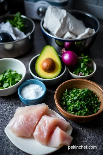 Citrusy Hiramasa Crudo with Avocado and Chile Lime Drizzle ingredients