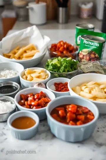 Tortiglioni with Tangy Tomato Sauce ingredients