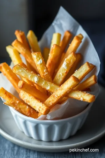 Crispy Battered Fries presentation