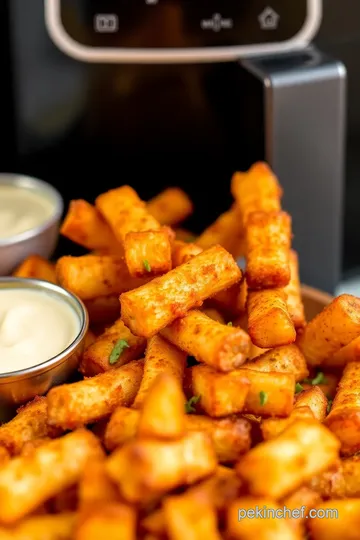 Crispy Checkers Fries in the Air Fryer presentation