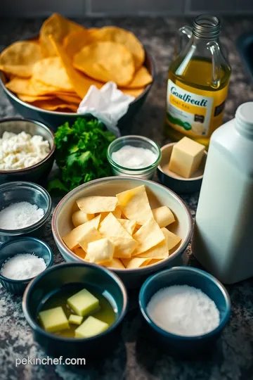 Decadent Queso Dip with Homemade Tortilla Chips ingredients