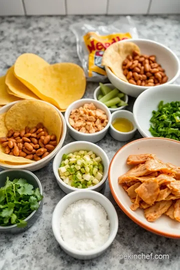 Crispy Fried Corn Tostadas with Savory Toppings ingredients