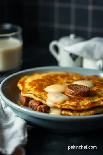 Homemade Sausage McGriddle presentation