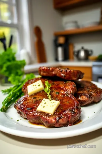 Juicy Baseball Steak with Garlic Herb Butter steps