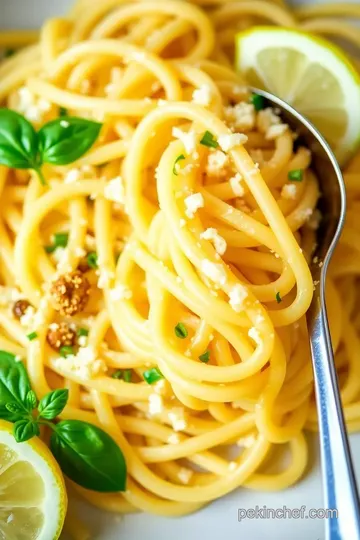 Lemon Garlic Tagliarini: A Delightful Italian Pasta Dish presentation