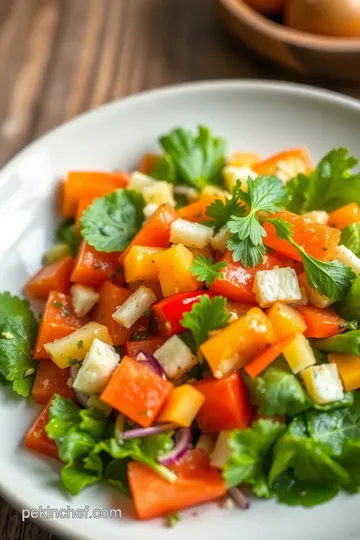 Vibrant Garden Salad with Citrus Vinaigrette presentation