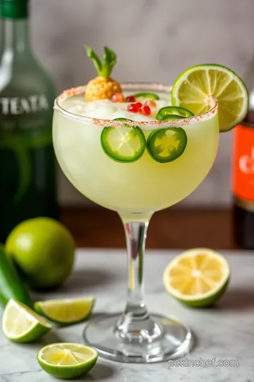 Spicy Jalapeño Margarita presentation