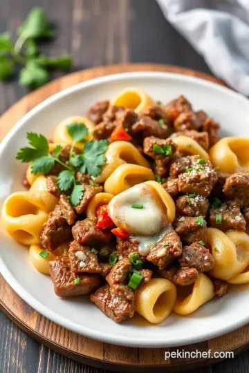 Philly Cheesesteak Tortellini: The Ultimate Comfort Food Delight! presentation