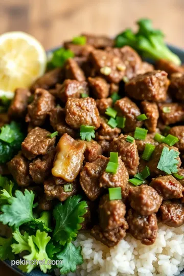 Quick Beef Bowl with Flavorful Veggies presentation