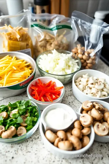 Quick Creamy Mushroom Fettuccine Delight ingredients