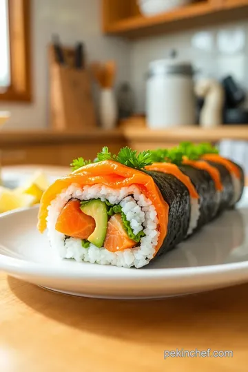 Roll Fresh Salmon Saki Maki Sushi Delight steps