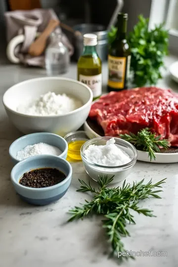 Traditional Bistecca alla Fiorentina ingredients