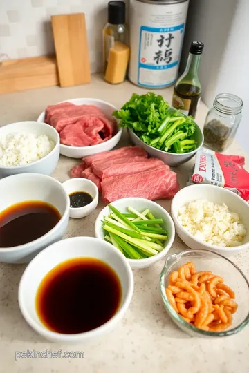 Gyutoro Don (Beef Belly Rice Bowl) ingredients