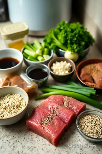 Seared Ahi Tuna with Sesame Crust ingredients