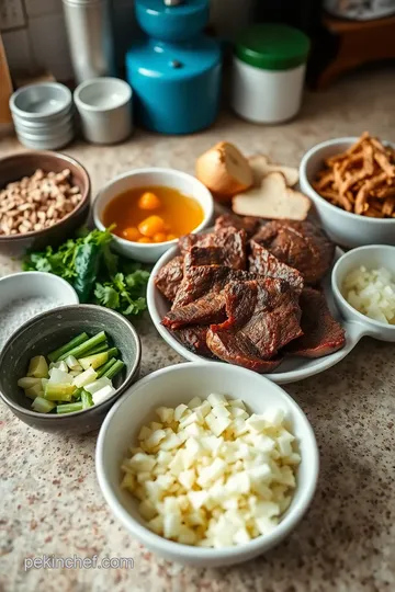 Sizzling Bistec a la Mexicana with Zesty Sauce ingredients