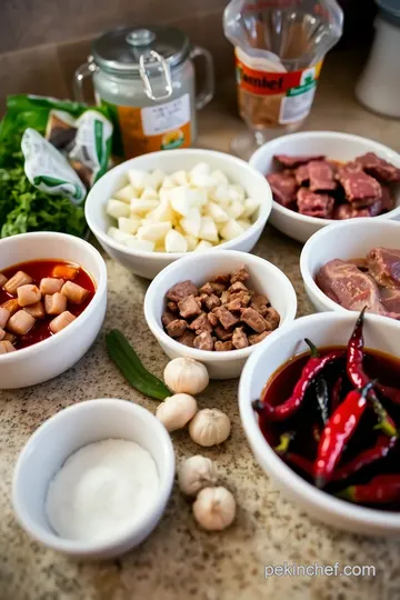 Slow Cooked Menudo with Spicy Red Sauce ingredients