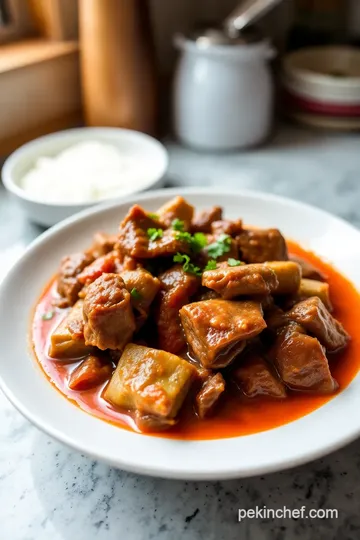 Slow Cooked Menudo with Spicy Red Sauce steps