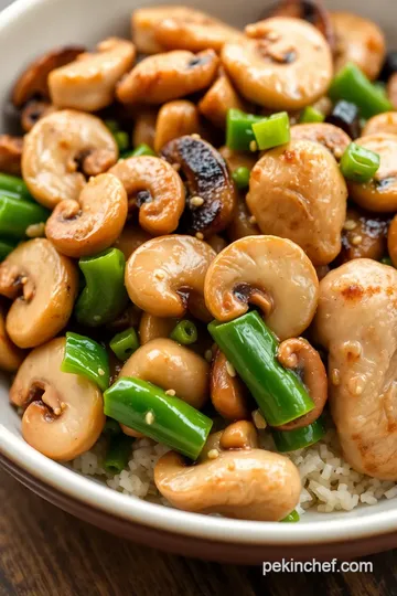 Quick Stir-Fry Chicken with Mushrooms presentation