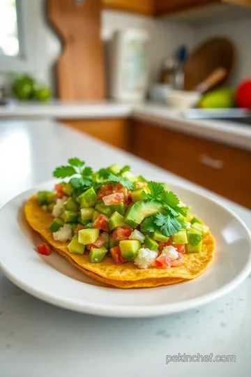 Tostaguac: Crunchy Tortilla Tacos with Creamy Guacamole steps