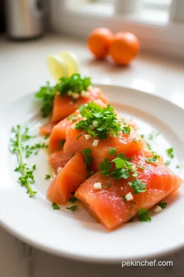 Zesty Salmon Crudo with Citrus and Herbs steps