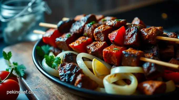 Campechanos: Grilled Beef and Chorizo Skewers