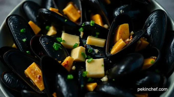 Garlic Butter Black Mussels with White Wine