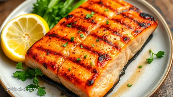 Grilled Lemon Herb Salmon with Garlic Butter Glaze