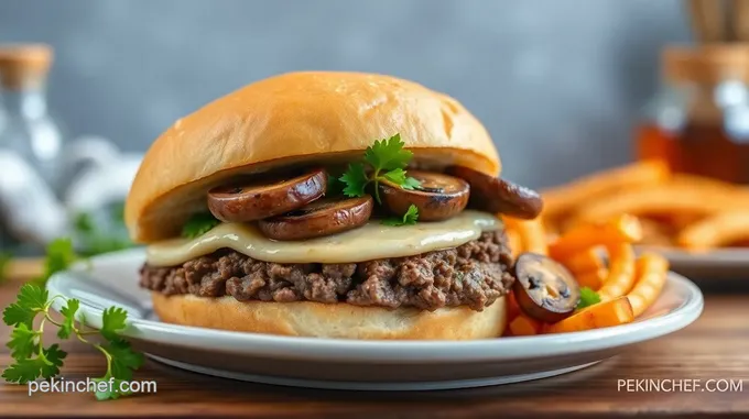 Mushroom-Loaded Grilled Beef Burgers