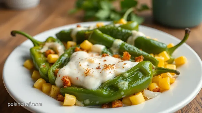 Sautéed Poblano Peppers with Creamy Goodness